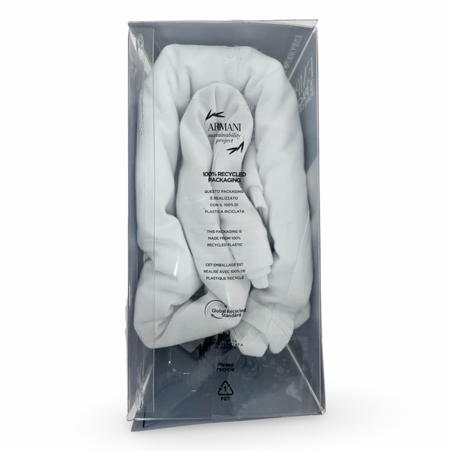 Emporio Armani Mens Pure Cotton Crew Neck T-Shirt 3 Pack - White