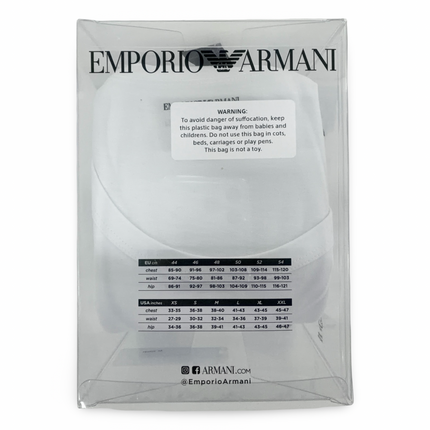 Emporio Armani Mens Pure Cotton Tank 3 Pack - White