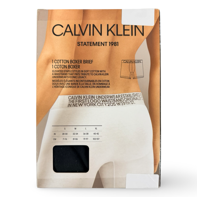 Calvin Klein Mens Statement 1981 Boxer Brief 1 Pack - Black