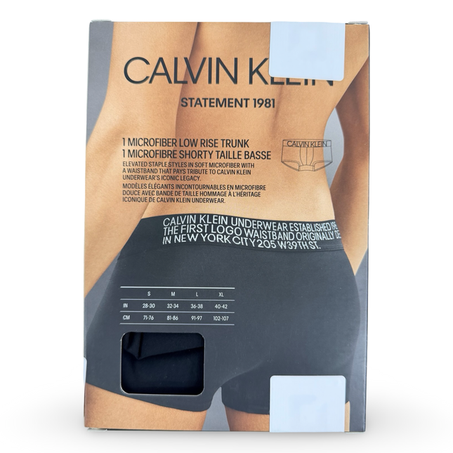 Calvin Klein Mens Statement 1981 Trunk - Black