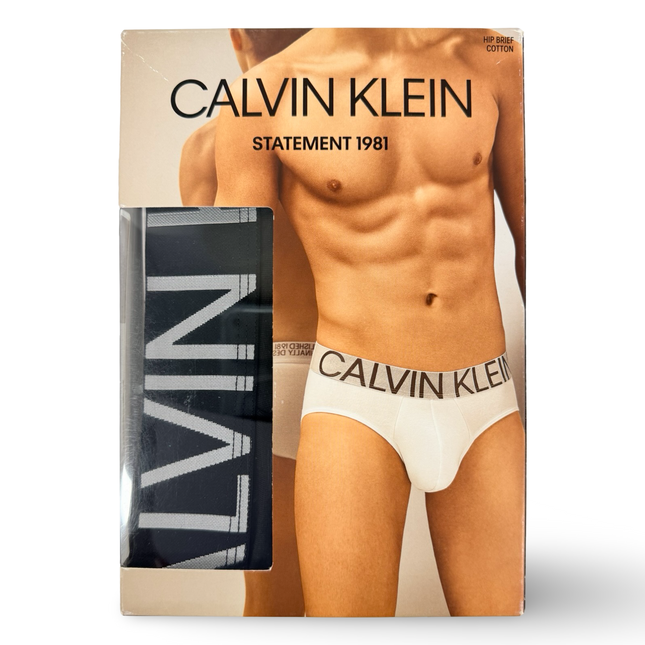 Calvin Klein Mens Statement 1981 Hip Brief - Black