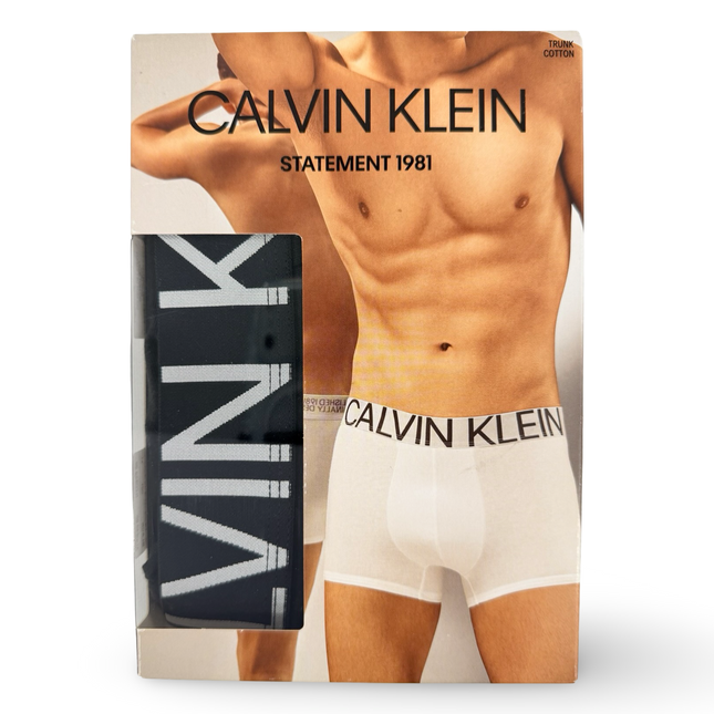 Calvin Klein Mens Statement 1981 Cotton Trunk - Black