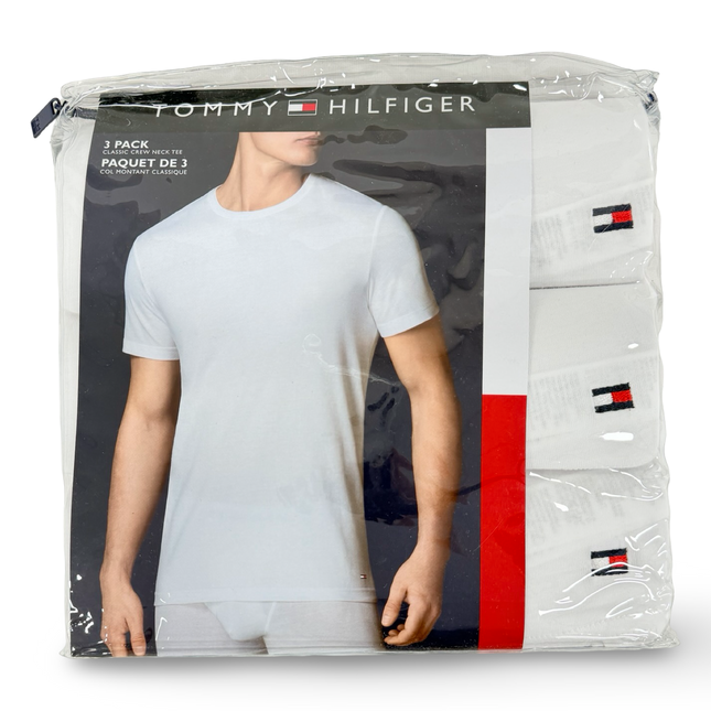 Tommy Hilfiger Cotton Crew Neck T-Shirt 3 Pack White