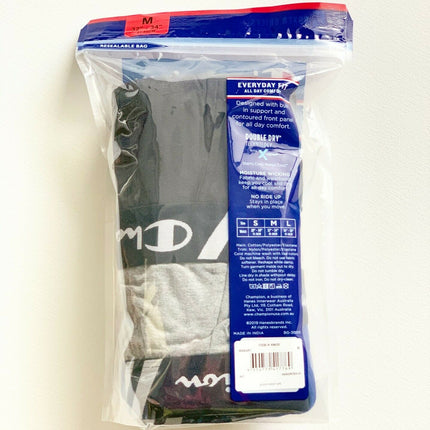 Champion Men’s Elite X-Temp Double Dry Boxer Briefs – 5 Pack (Black/Grey/Blue)