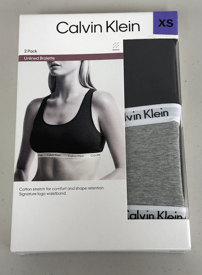 Calvin Klein Women's Bralette 2 Pack - Black/Grey